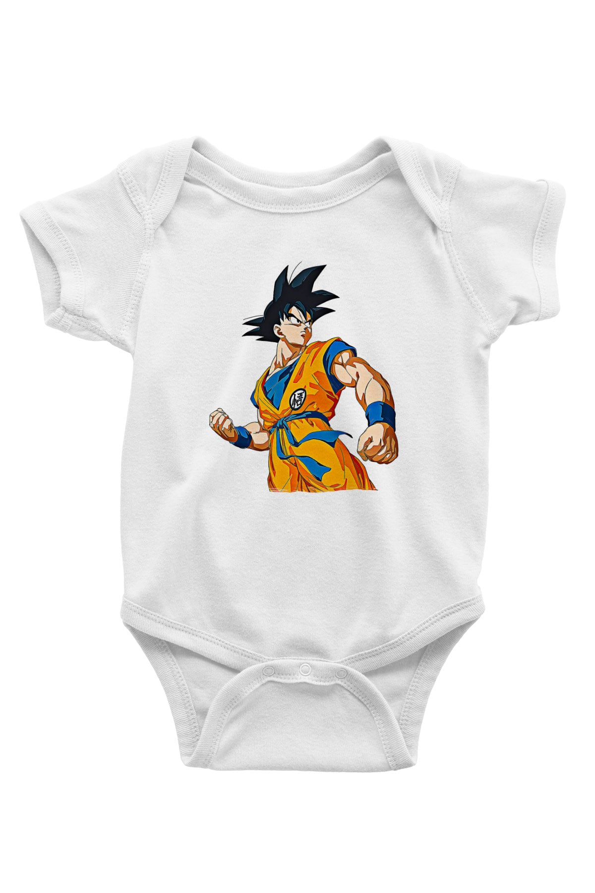 Goku Baskılı Beyaz Unisex Bebek Body - Zıbın