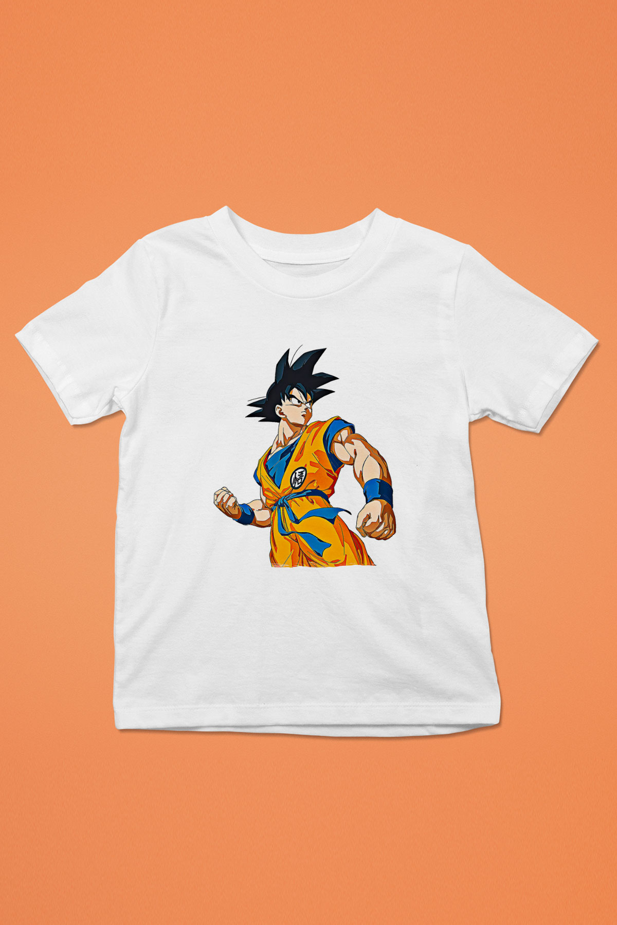 Goku Baskılı Beyaz Unisex Beyaz Çocuk Tişört - Tshirt