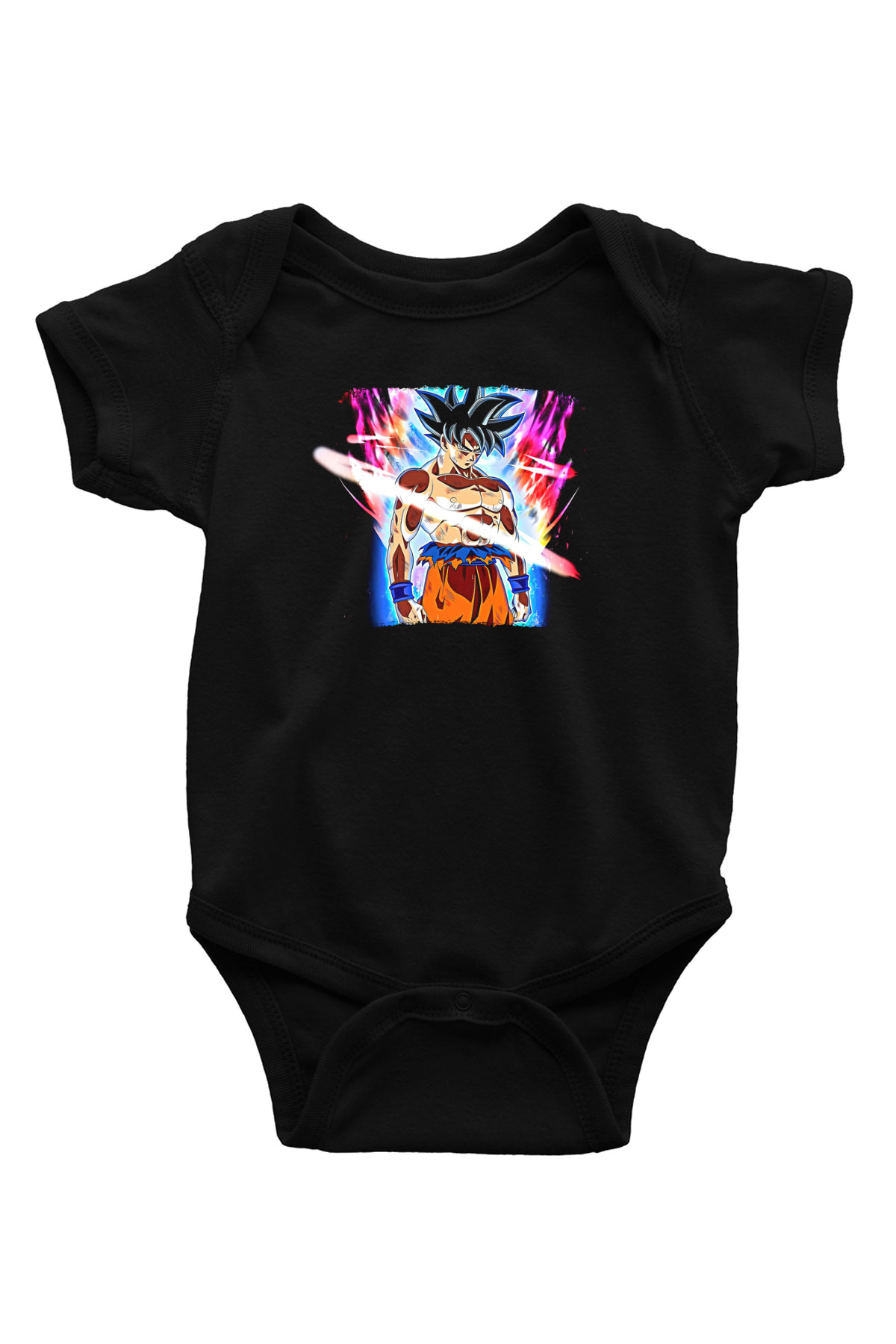 Goku Baskılı Unisex Siyah Bebek Body - Zıbın