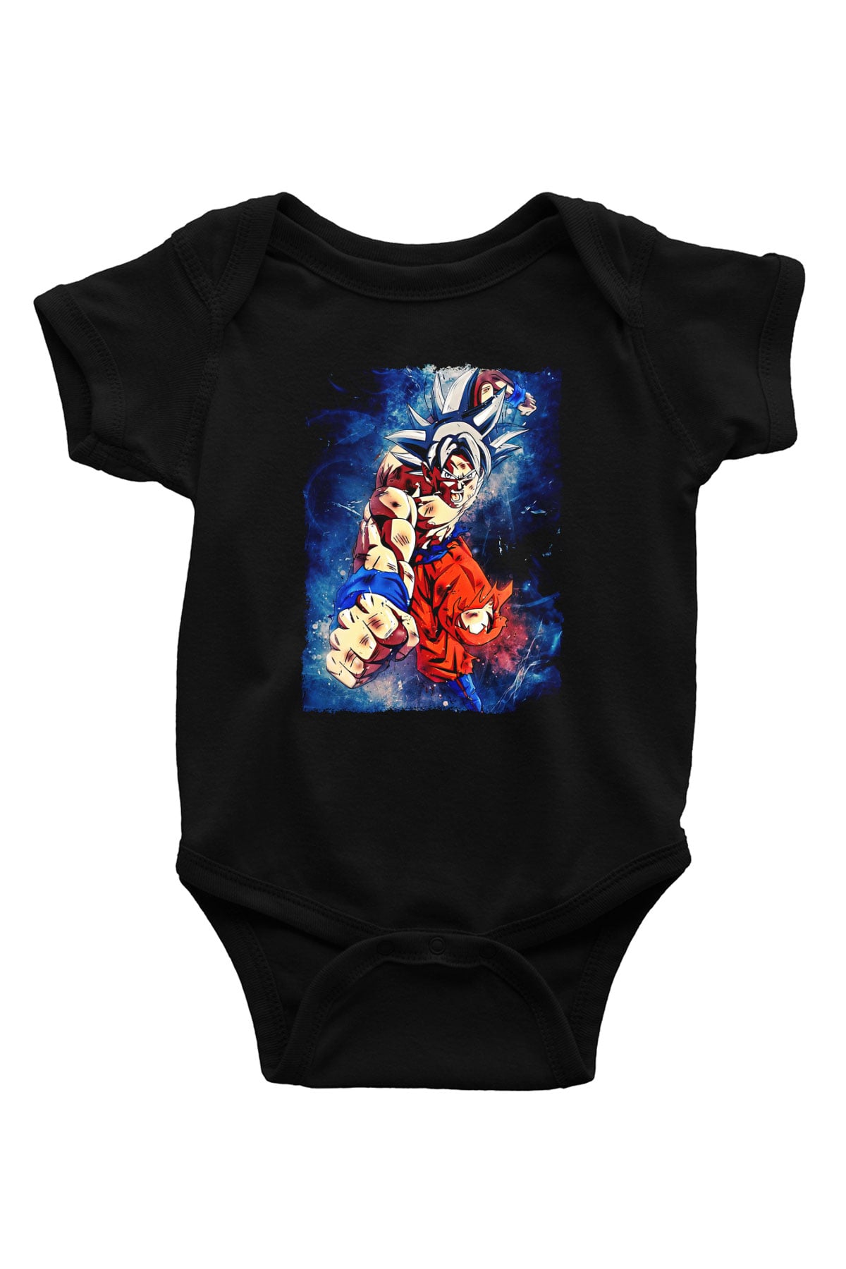 Goku Baskılı Unisex Siyah Bebek Body - Zıbın