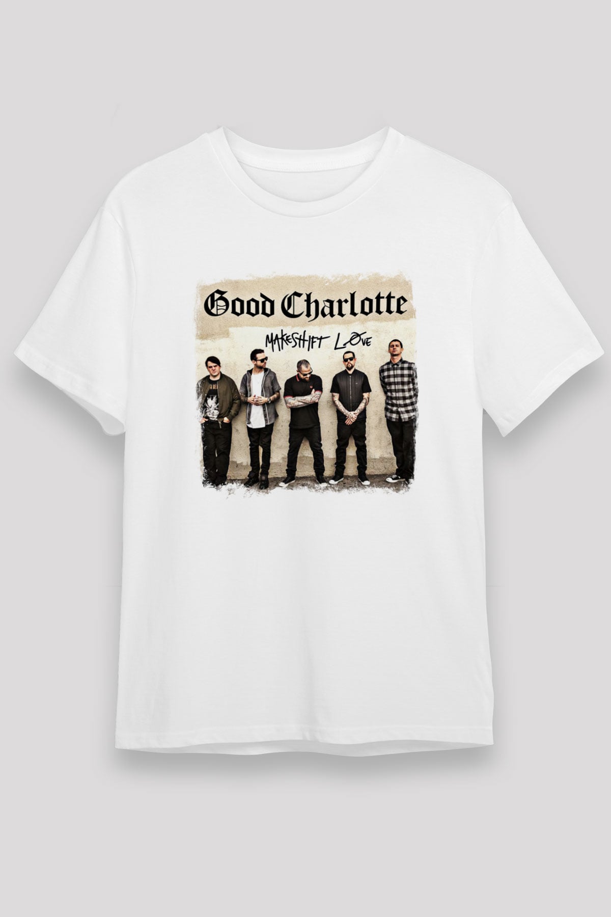 Good Charlotte Baskılı Unisex Beyaz Tişört