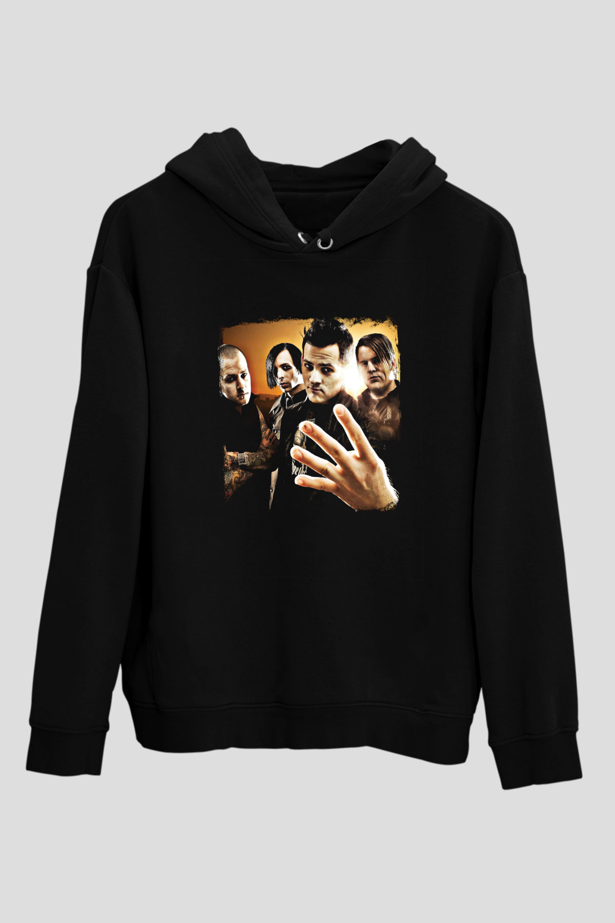 Good Charlotte Baskılı Unisex Siyah Hoodie