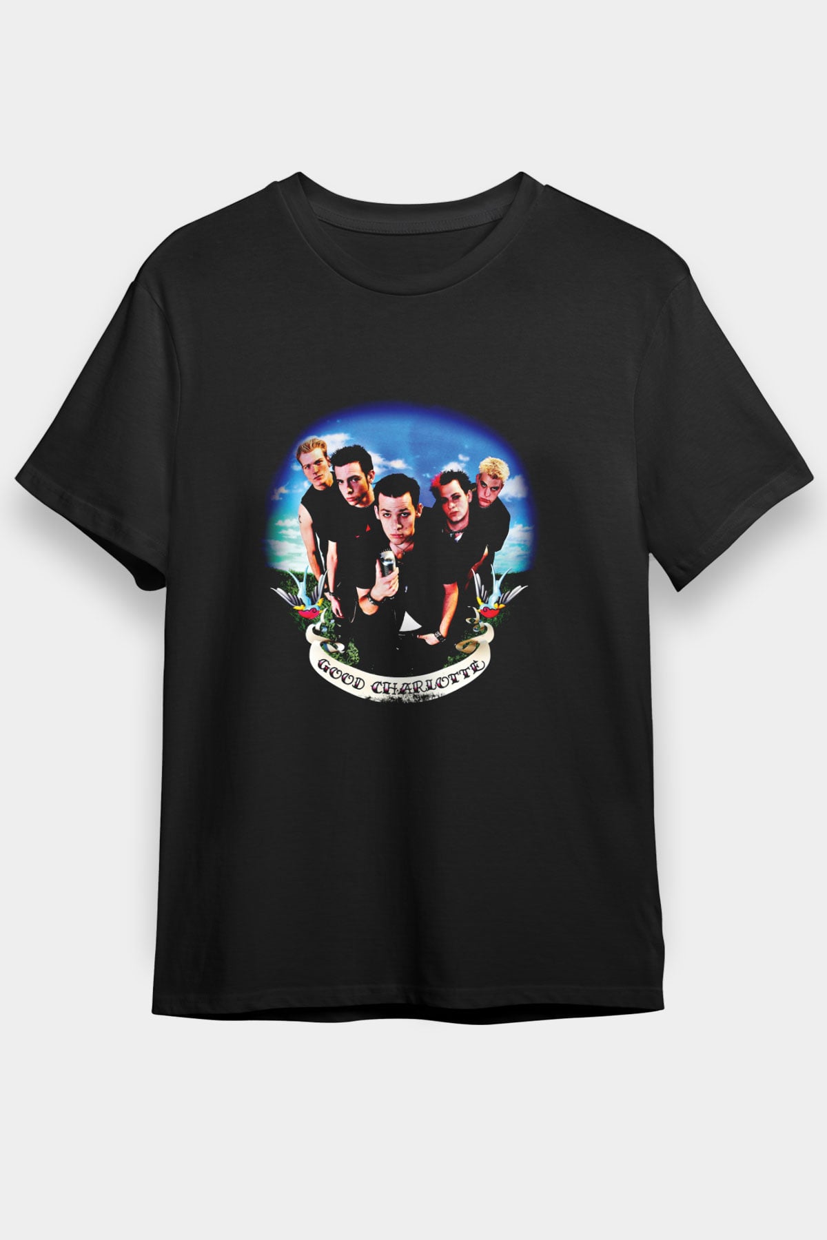 Good Charlotte Baskılı Unisex Siyah Tişört
