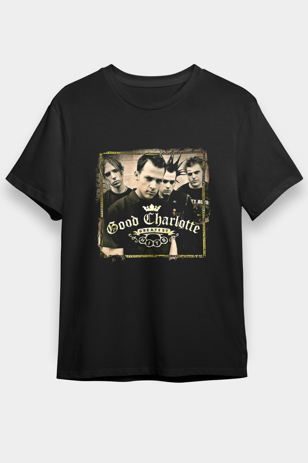 Good Charlotte Baskılı Unisex Siyah Tişört