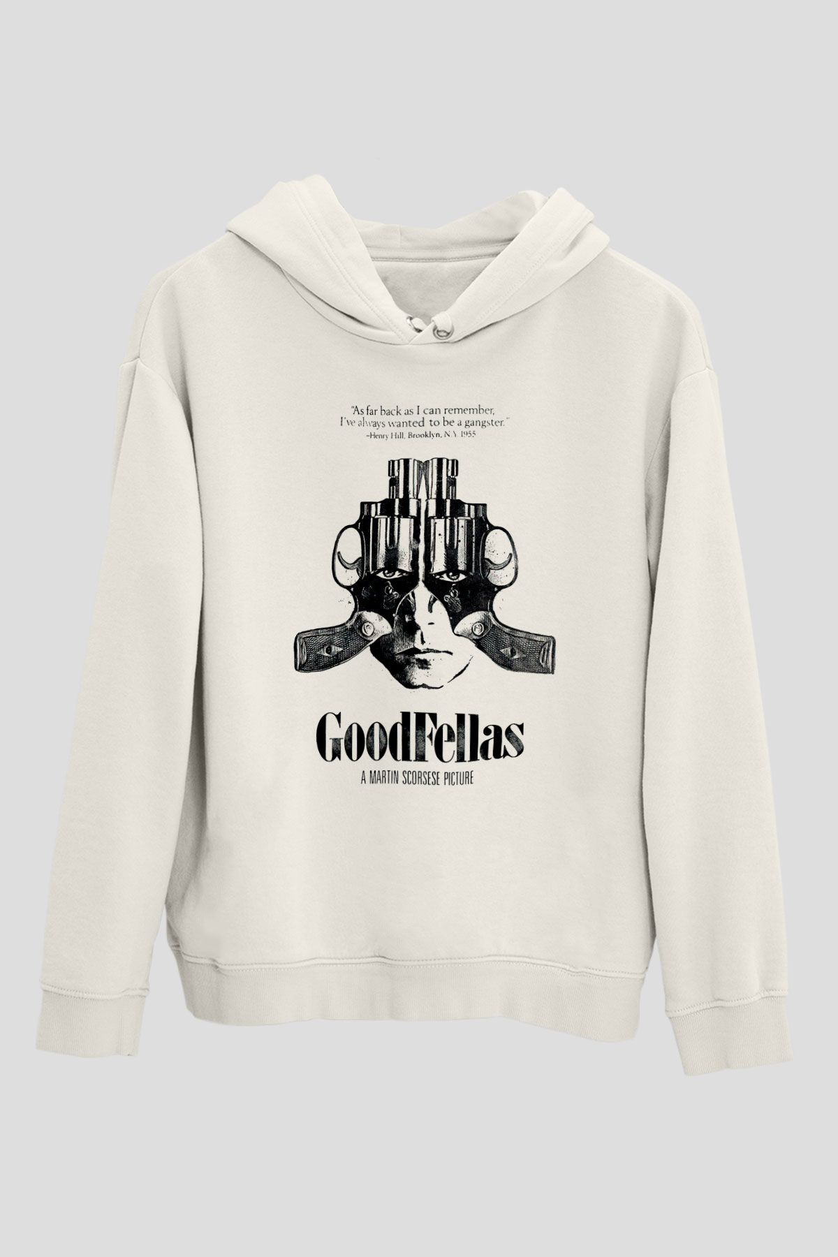 Goodfellas Baskılı Beyaz Unisex Hoodie