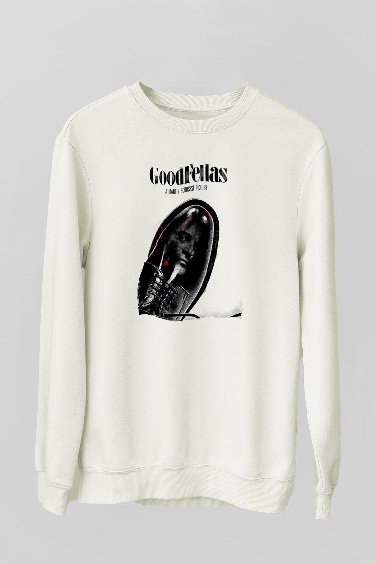 Goodfellas Baskılı Beyaz Unisex Sweatshirt