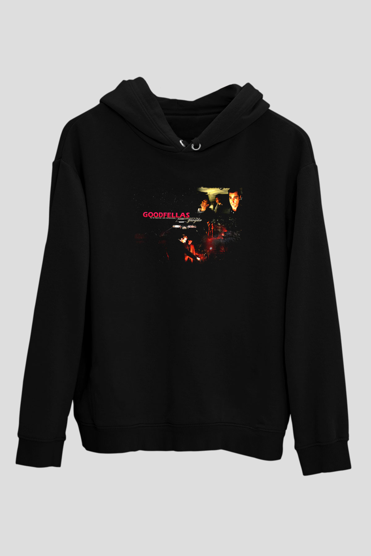 Goodfellas Baskılı Unisex Siyah Hoodie