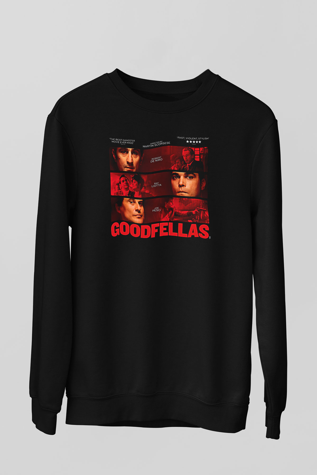 Goodfellas Baskılı Unisex Siyah Sweatshirt