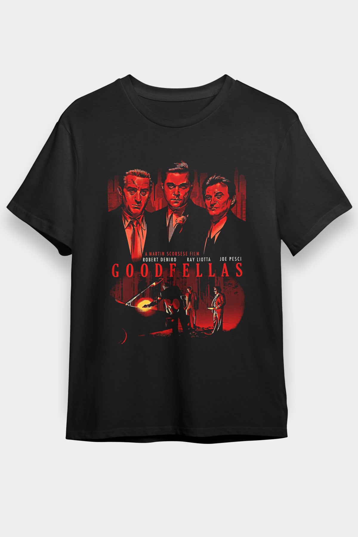 Goodfellas Baskılı Unisex Siyah Tişört - Tshirt