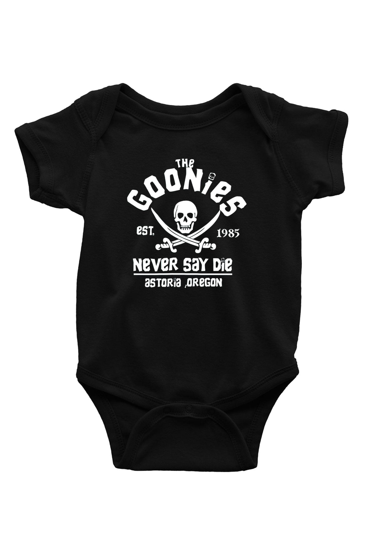 Goonies Baskılı Siyah Bebek Body - Zıbın
