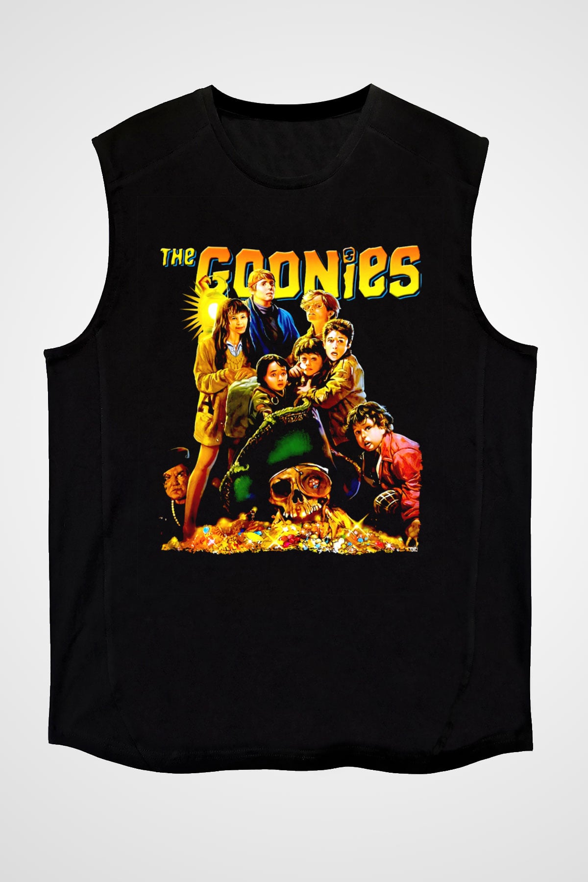 Goonies Siyah Unisex  Kolsuz Tişört