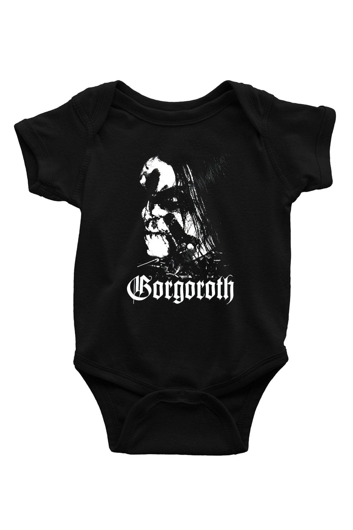 Gorgoroth Baskılı Siyah Bebek Body - Zıbın