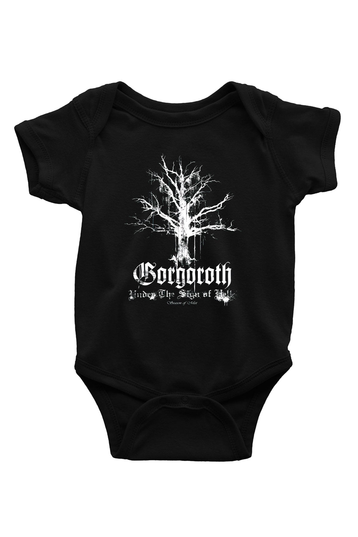 Gorgoroth Baskılı Siyah Bebek Body - Zıbın