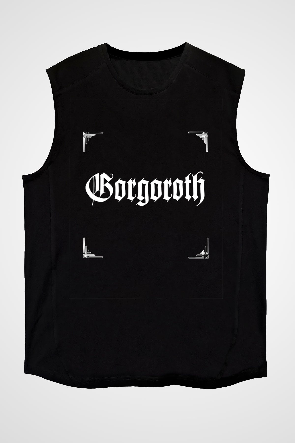 Gorgoroth Baskılı Unisex Siyah Kolsuz Tişört