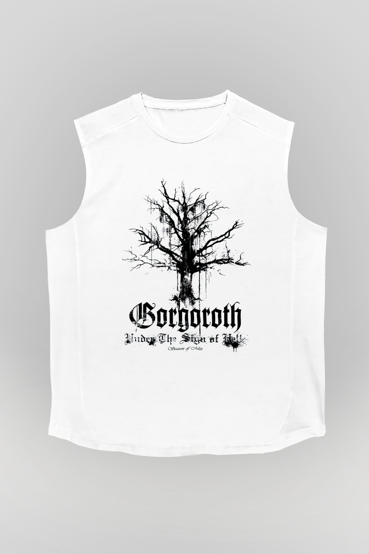 Gorgoroth Beyaz Unisex Kolsuz Tişört