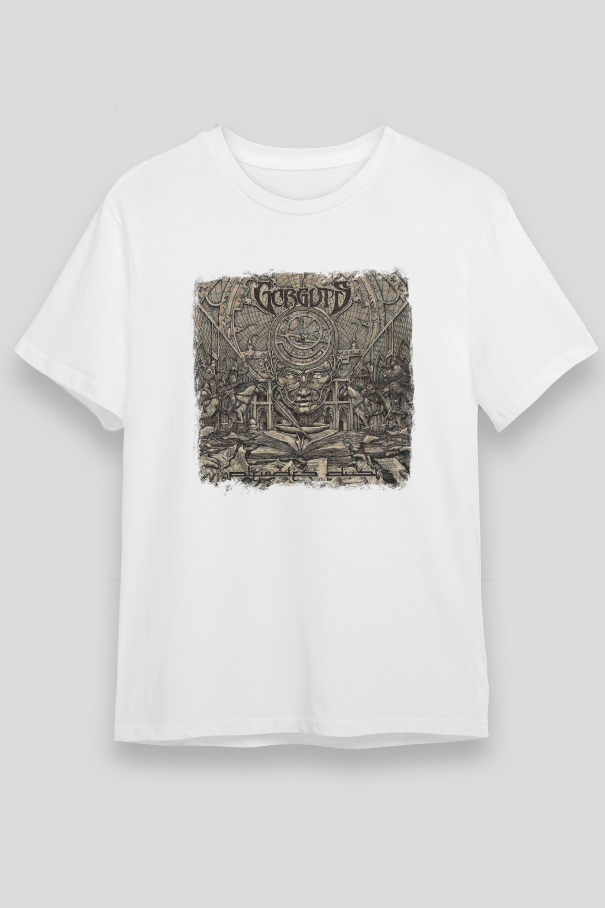 Gorguts Baskılı Unisex Beyaz Tişört