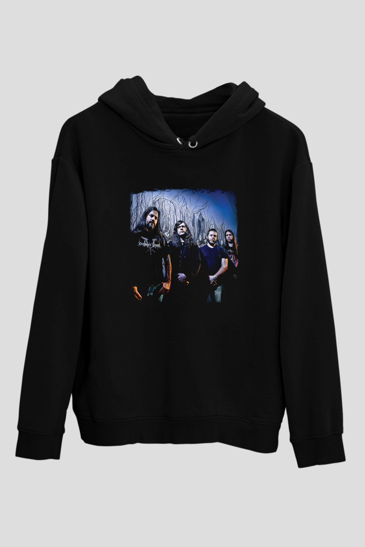 Gorguts Baskılı Unisex Siyah Hoodie