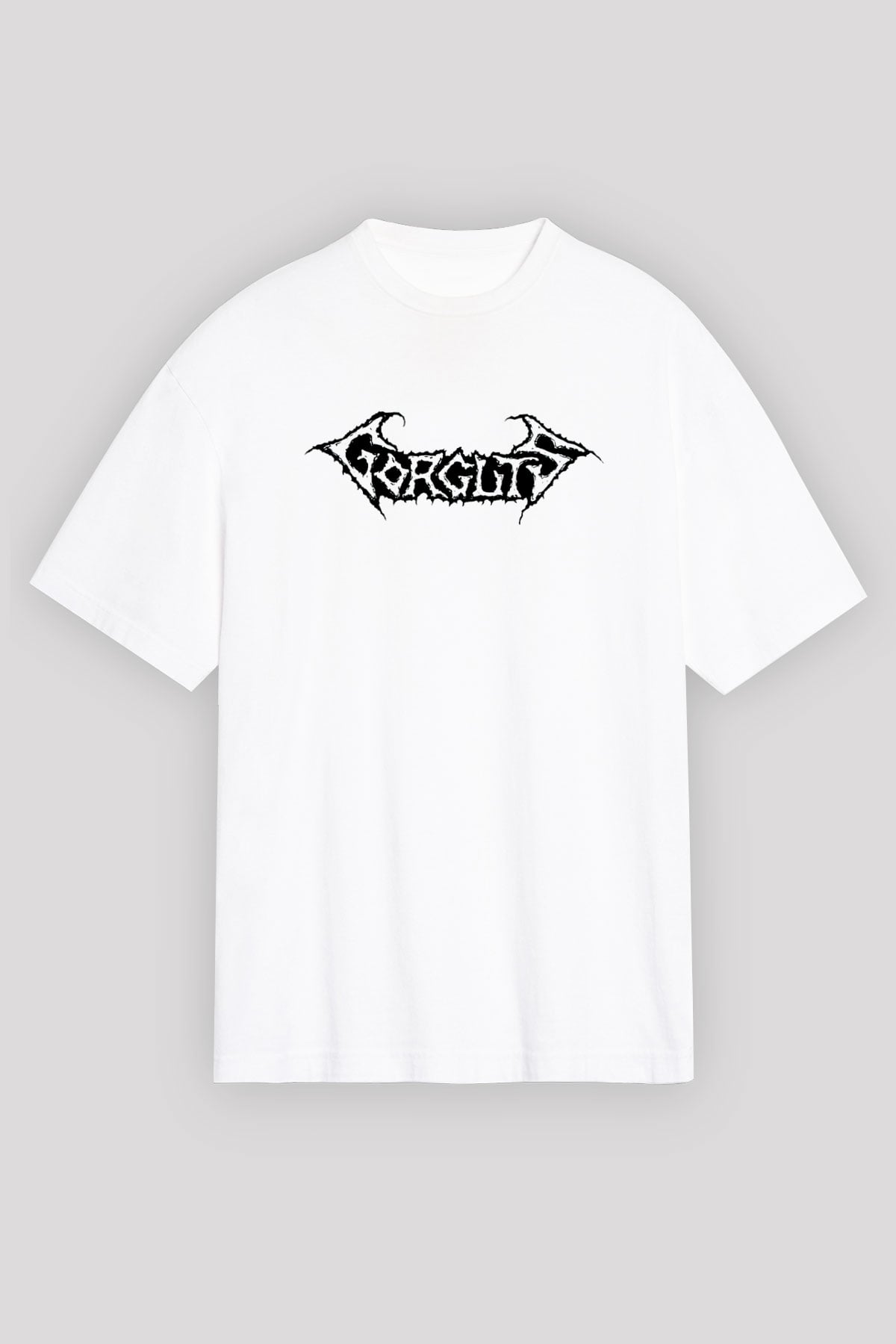 Gorguts Beyaz Unisex Oversize Tişört T-Shirt