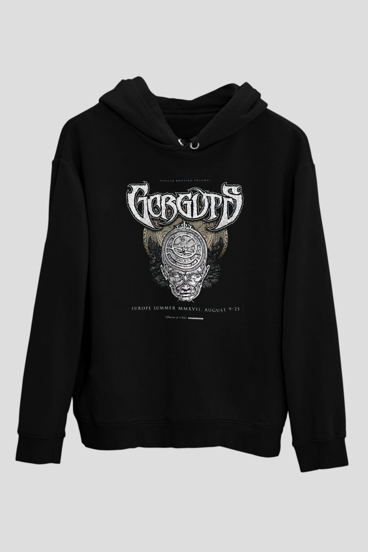 Gorguts Siyah Unisex Kapüşonlu Sweatshirt