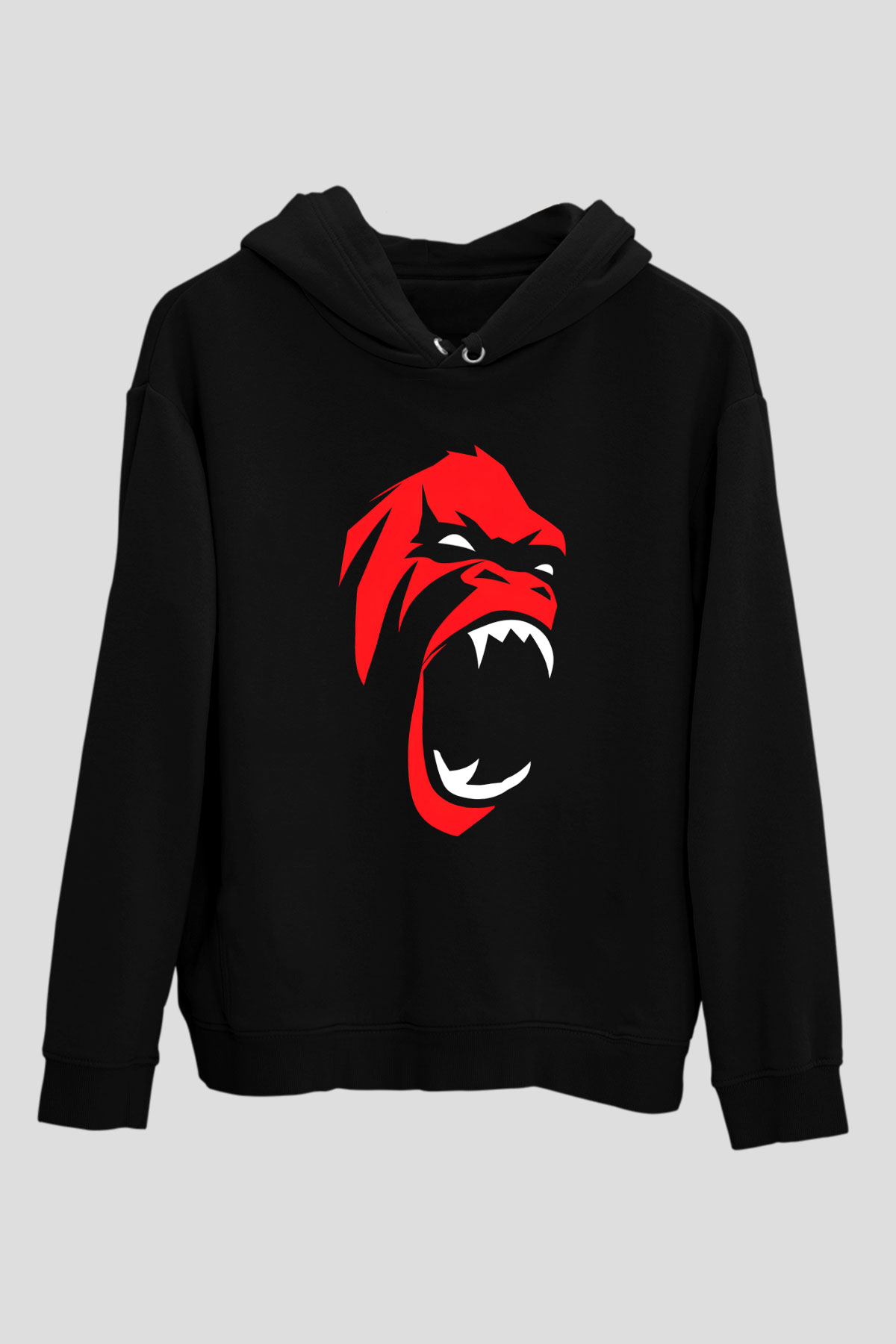 Goril Siyah Unisex Hoodie