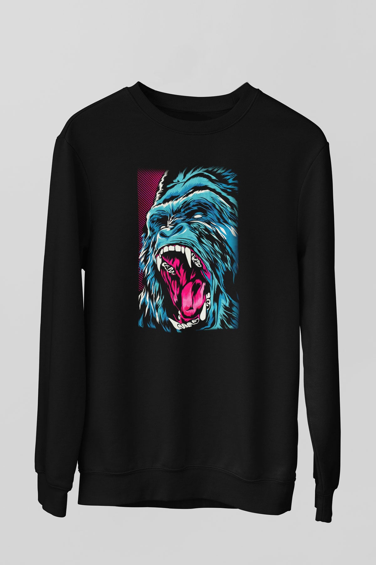 Goril Siyah Unisex Sweatshirt
