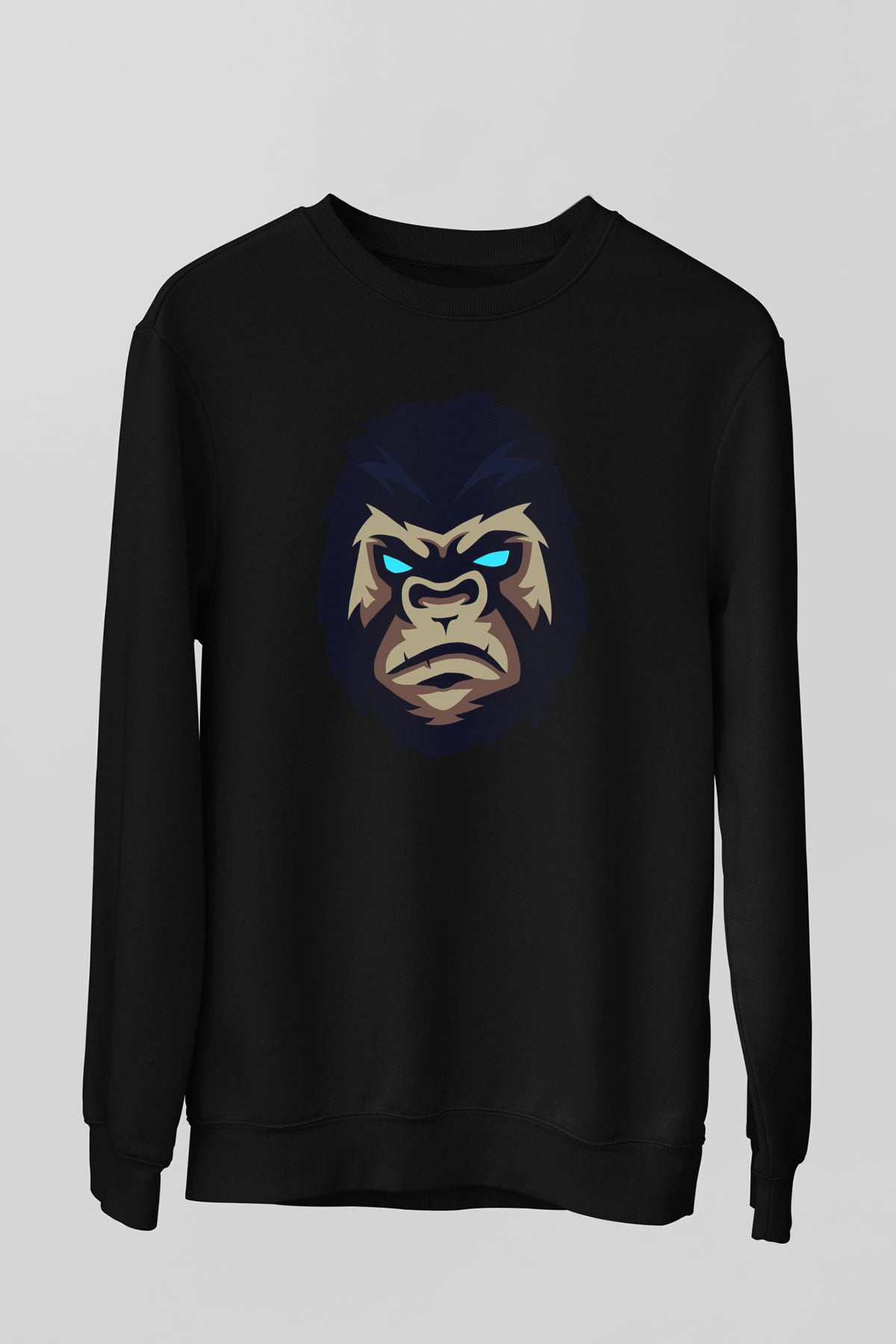 Goril Siyah Unisex Sweatshirt