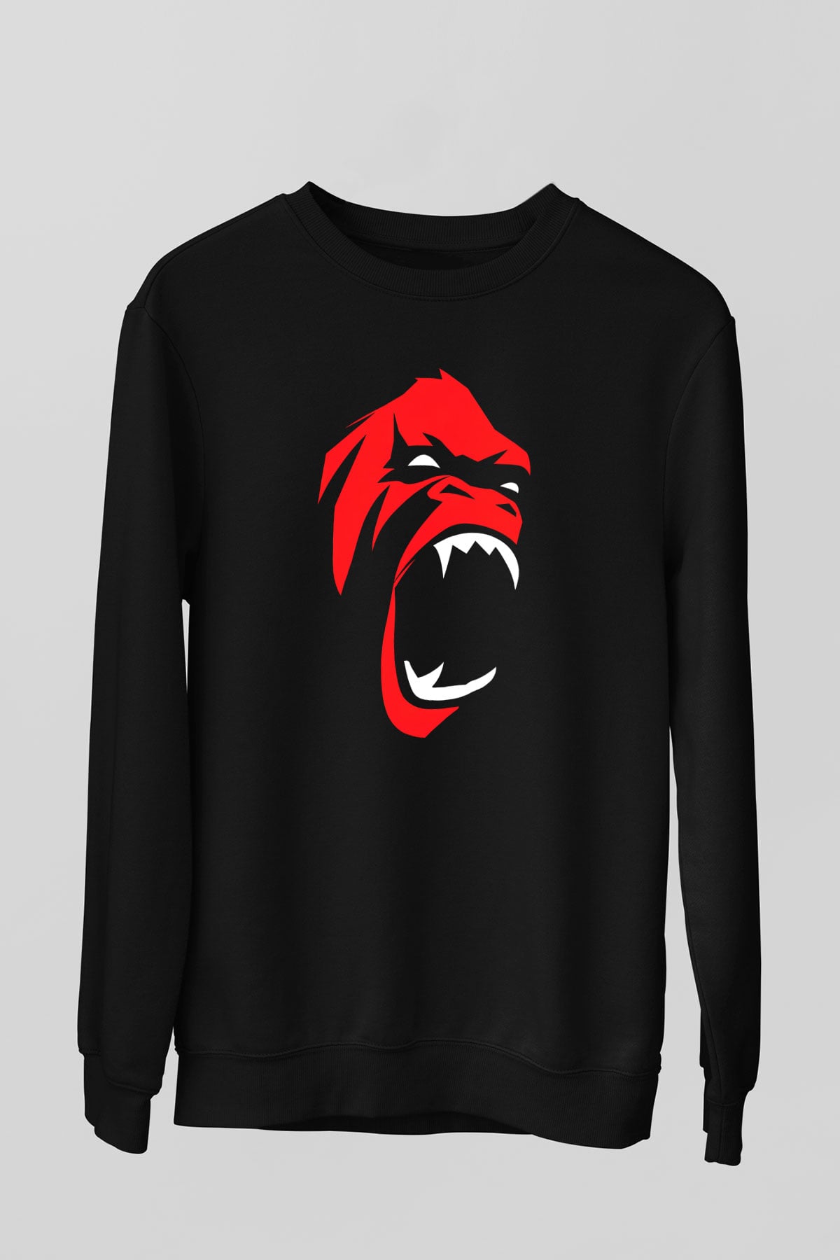Goril Siyah Unisex Sweatshirt