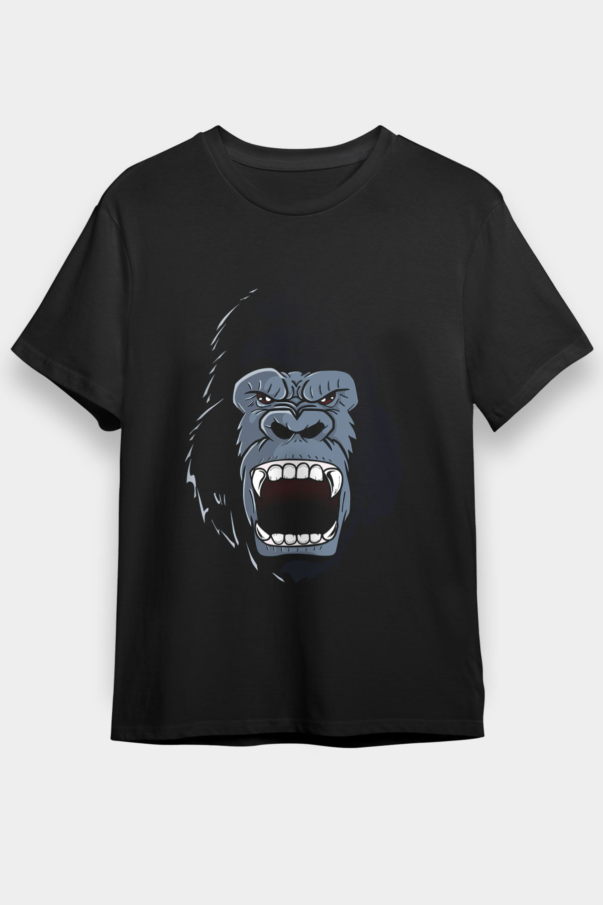 Goril Siyah Unisex Tişört T-Shirt - TişörtFabrikası