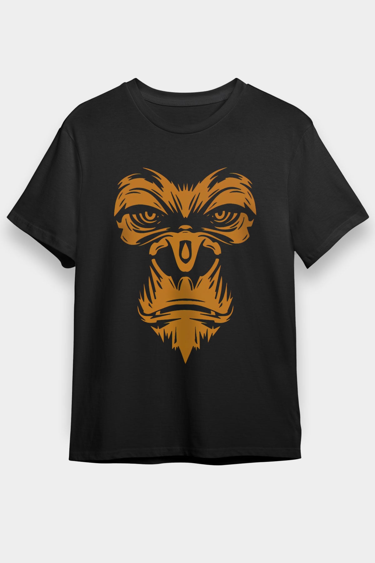 Goril Siyah Unisex Tişört T-Shirt - TişörtFabrikası