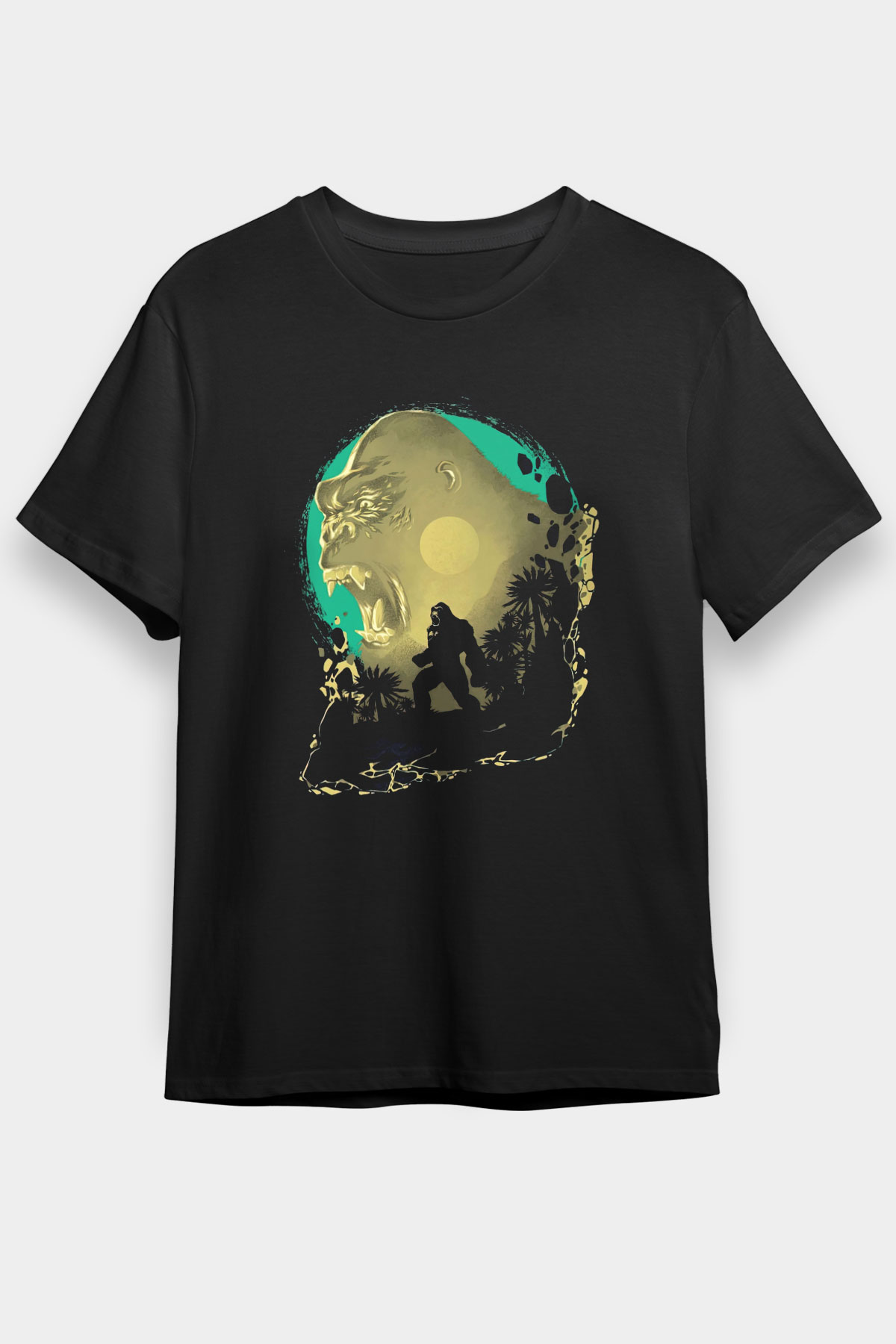 Goril Siyah Unisex Tişört T-Shirt - TişörtFabrikası