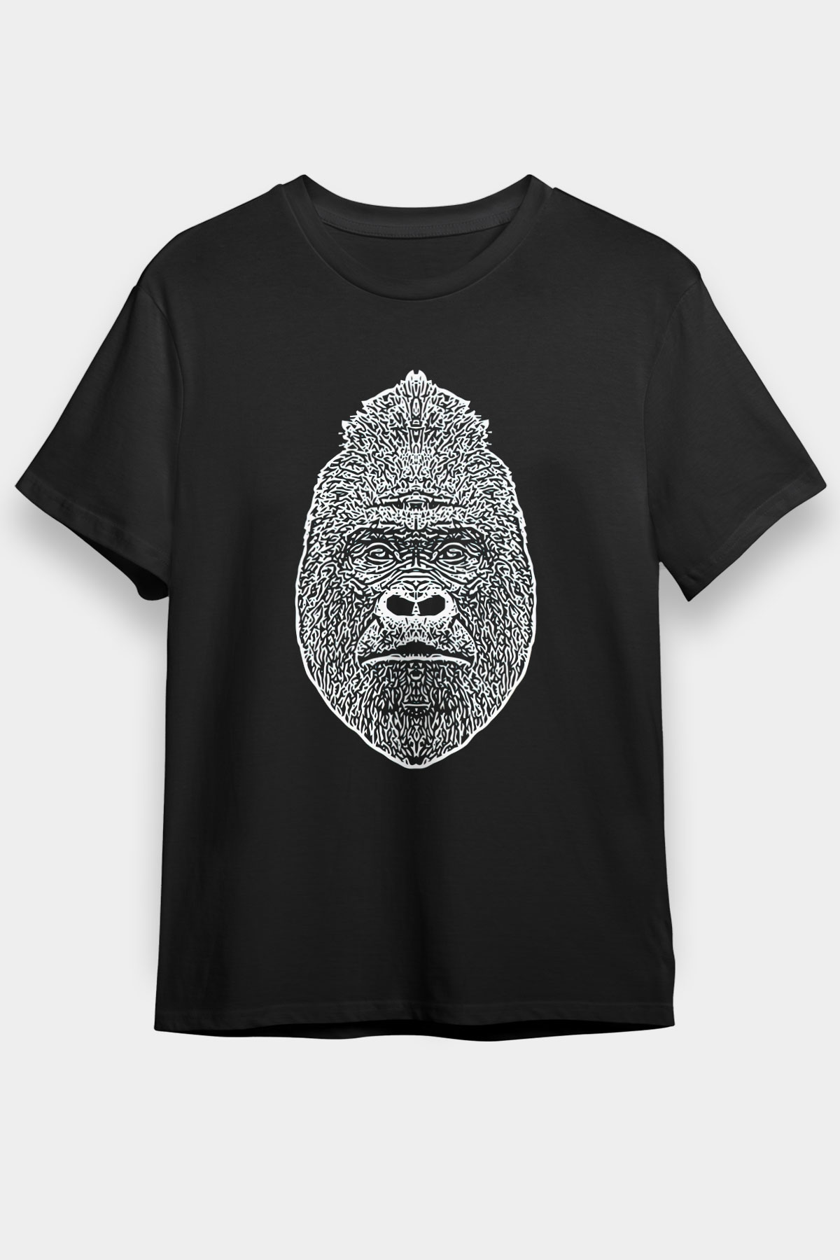 Goril Siyah Unisex Tişört T-Shirt - TişörtFabrikası