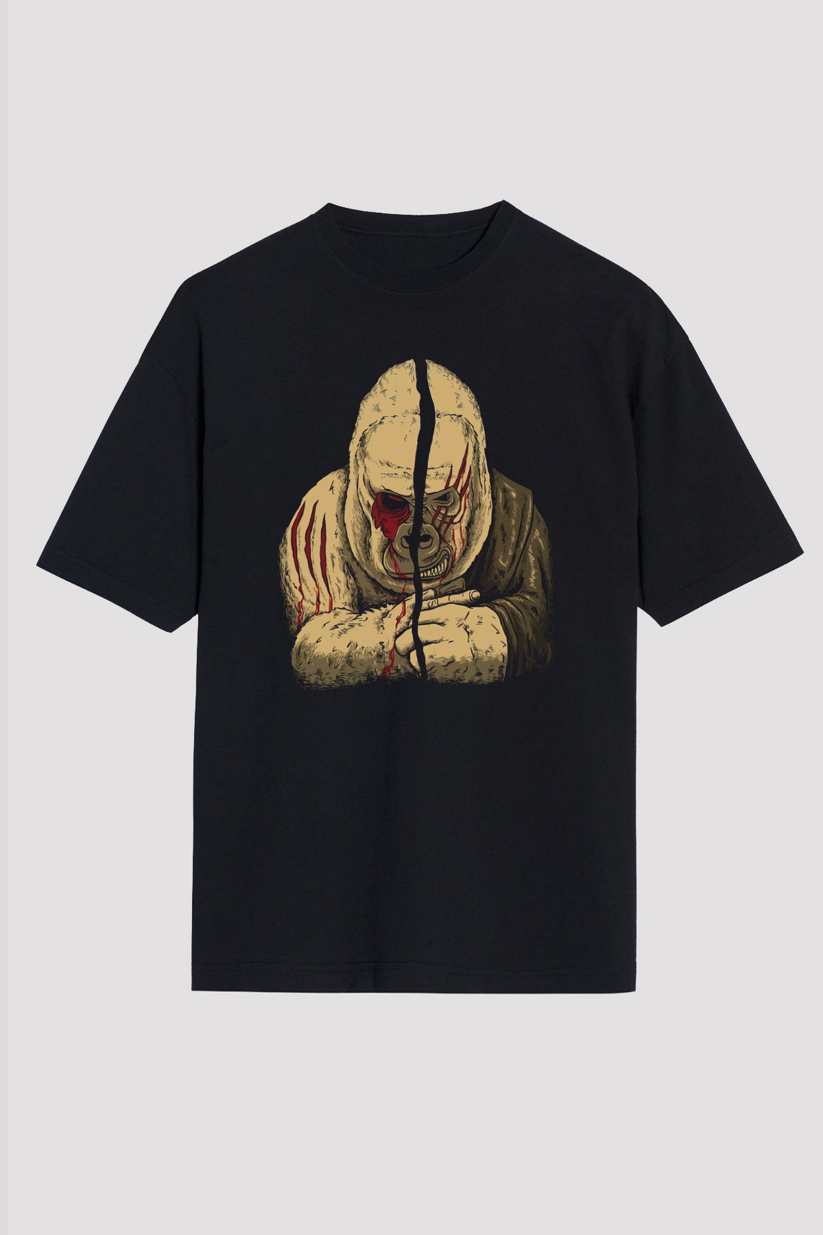 Goril Siyah Unisex Tişört T-Shirt - TişörtFabrikası