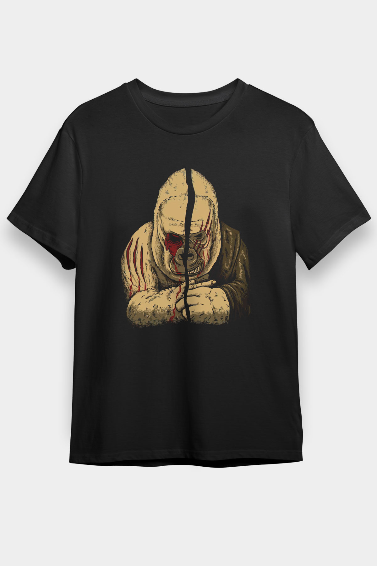 Goril Siyah Unisex Tişört T-Shirt - TişörtFabrikası