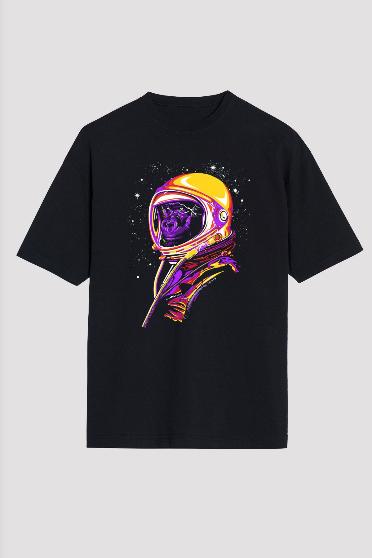 Goril Siyah Unisex Tişört T-Shirt - TişörtFabrikası