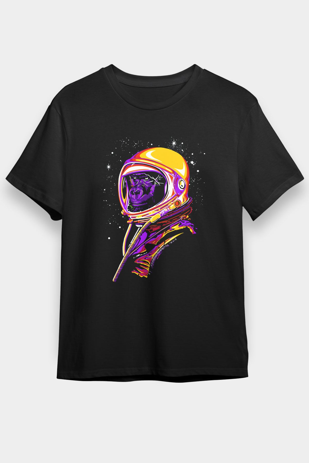 Goril Siyah Unisex Tişört T-Shirt - TişörtFabrikası