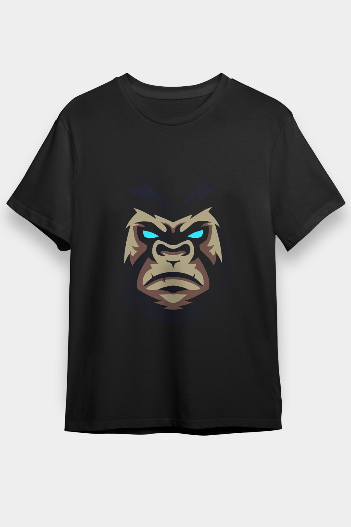 Goril Siyah Unisex Tişört T-Shirt - TişörtFabrikası