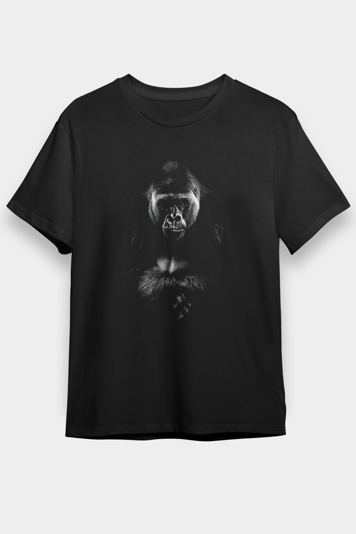 Goril Siyah Unisex Tişört T-Shirt - TişörtFabrikası