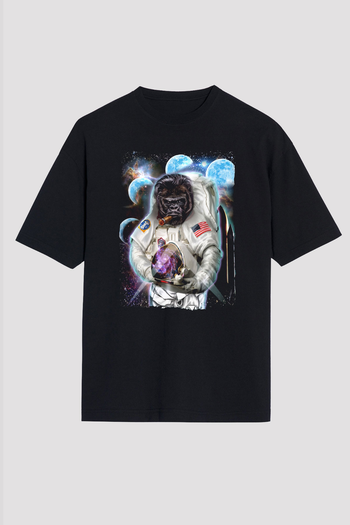 Goril Siyah Unisex Tişört T-Shirt - TişörtFabrikası