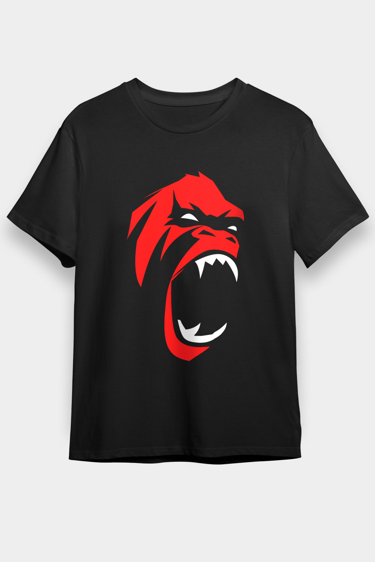 Goril Siyah Unisex Tişört T-Shirt - TişörtFabrikası