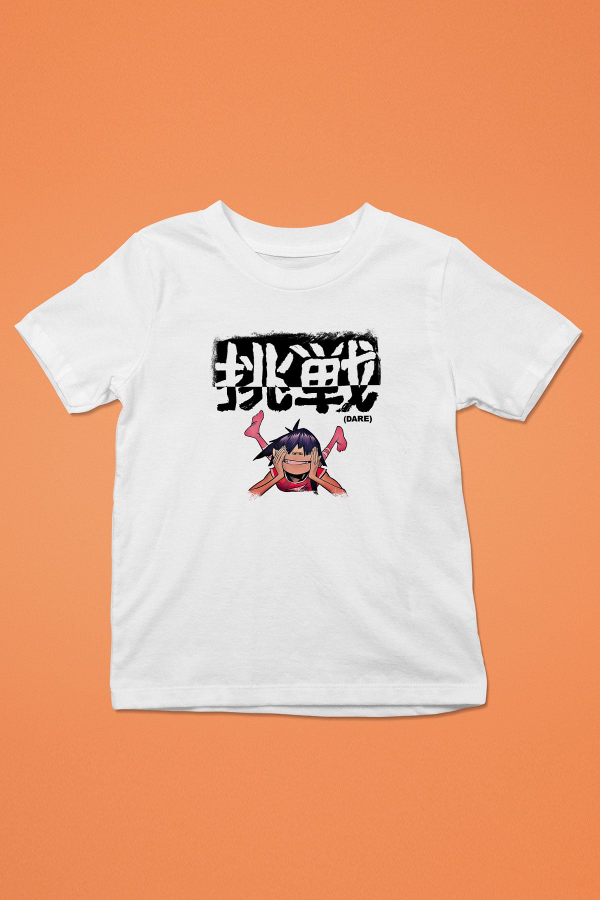 Gorillaz Baskılı Unisex Beyaz Çocuk Tişört
