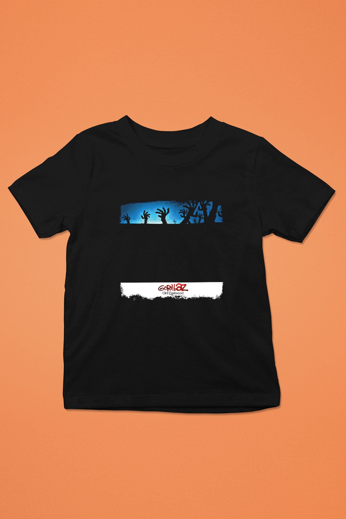 Gorillaz Baskılı Unisex Siyah Çocuk Tişört