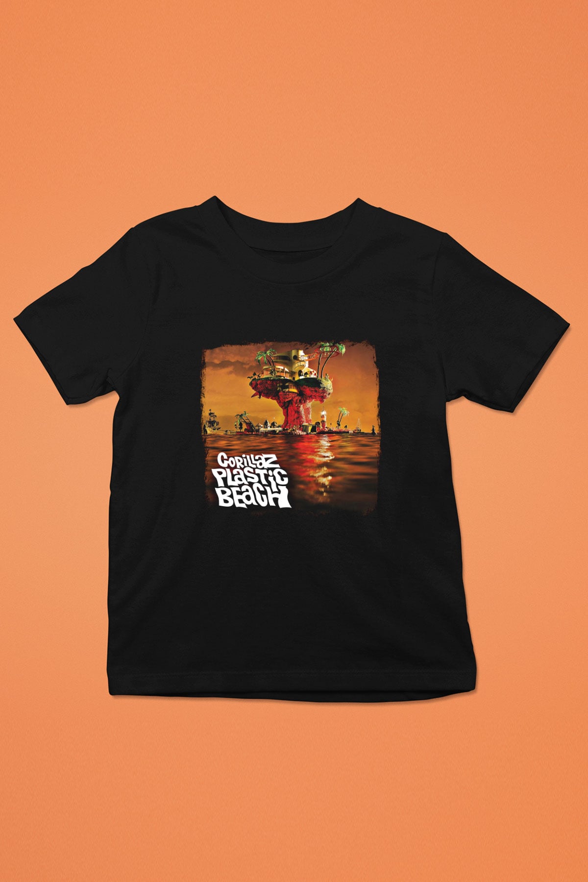 Gorillaz Baskılı Unisex Siyah Çocuk Tişört