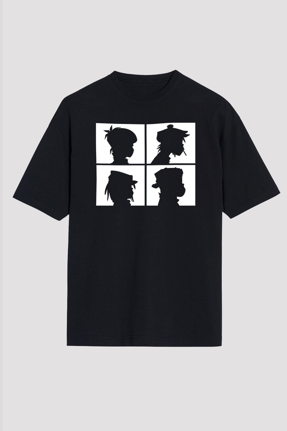 Gorillaz Siyah Unisex Oversize Tişört T-Shirt