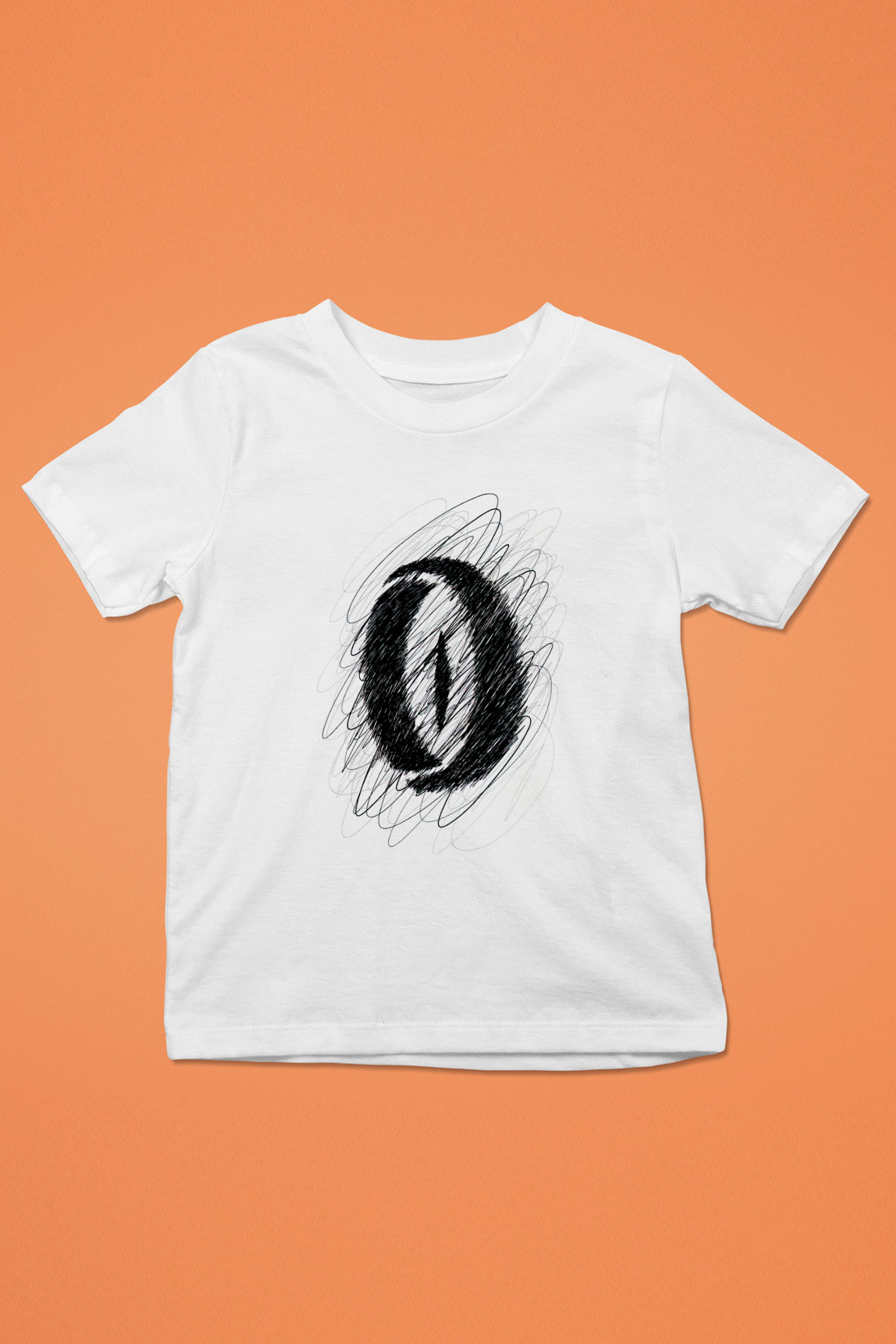 Göz Baskılı Unisex Beyaz  Çocuk Tişört