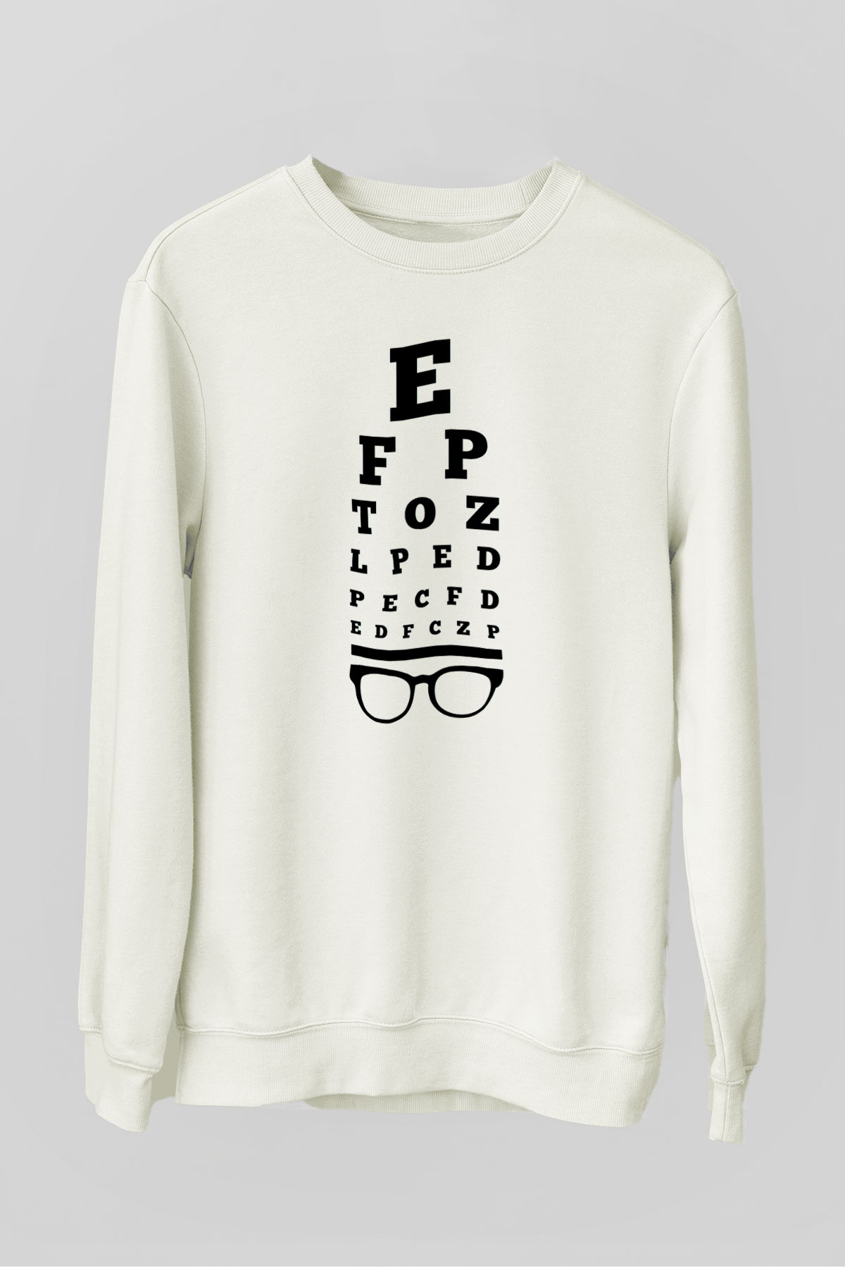 Göz doktoru Beyaz Unisex Sweatshirt
