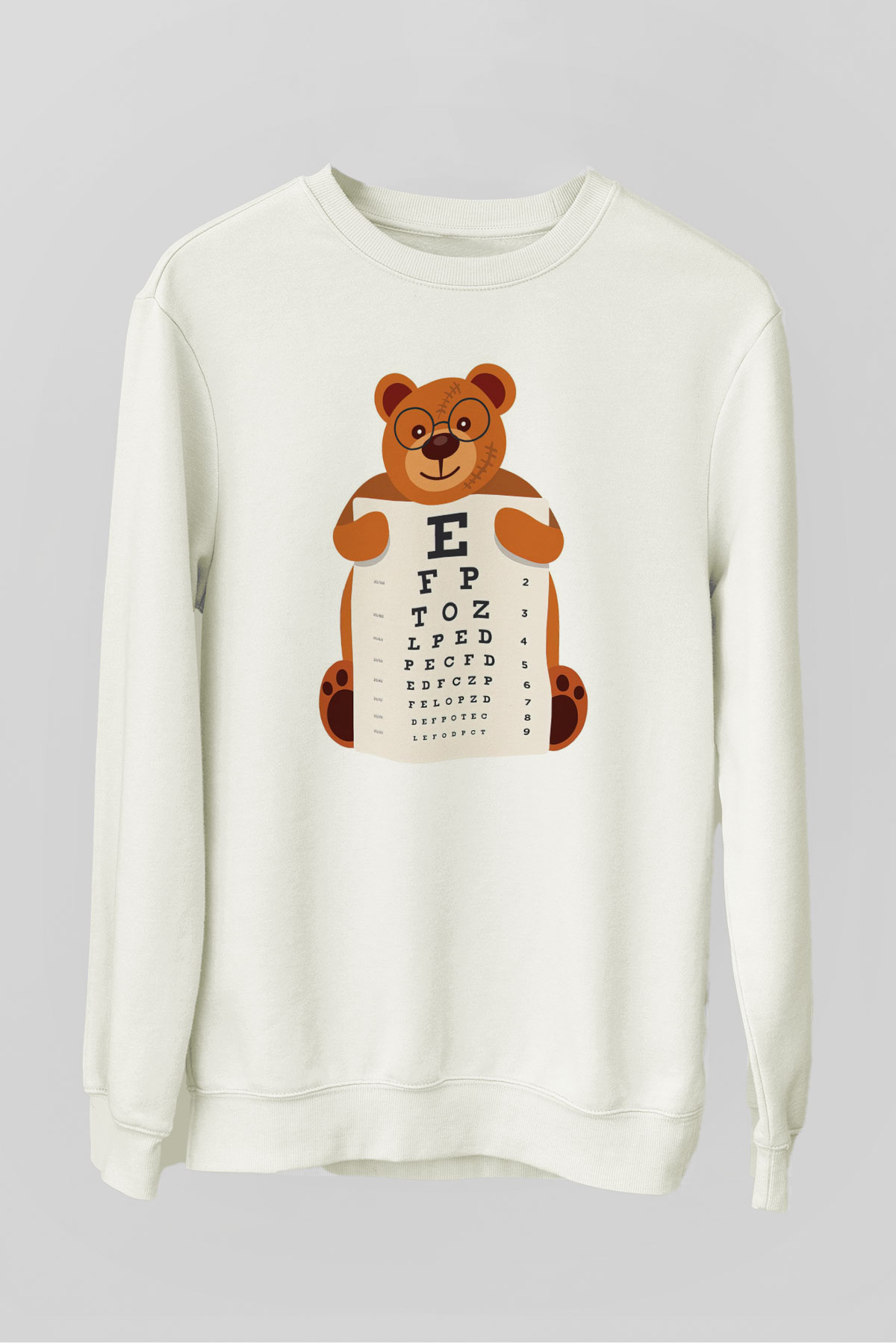 Göz doktoru Beyaz Unisex Sweatshirt