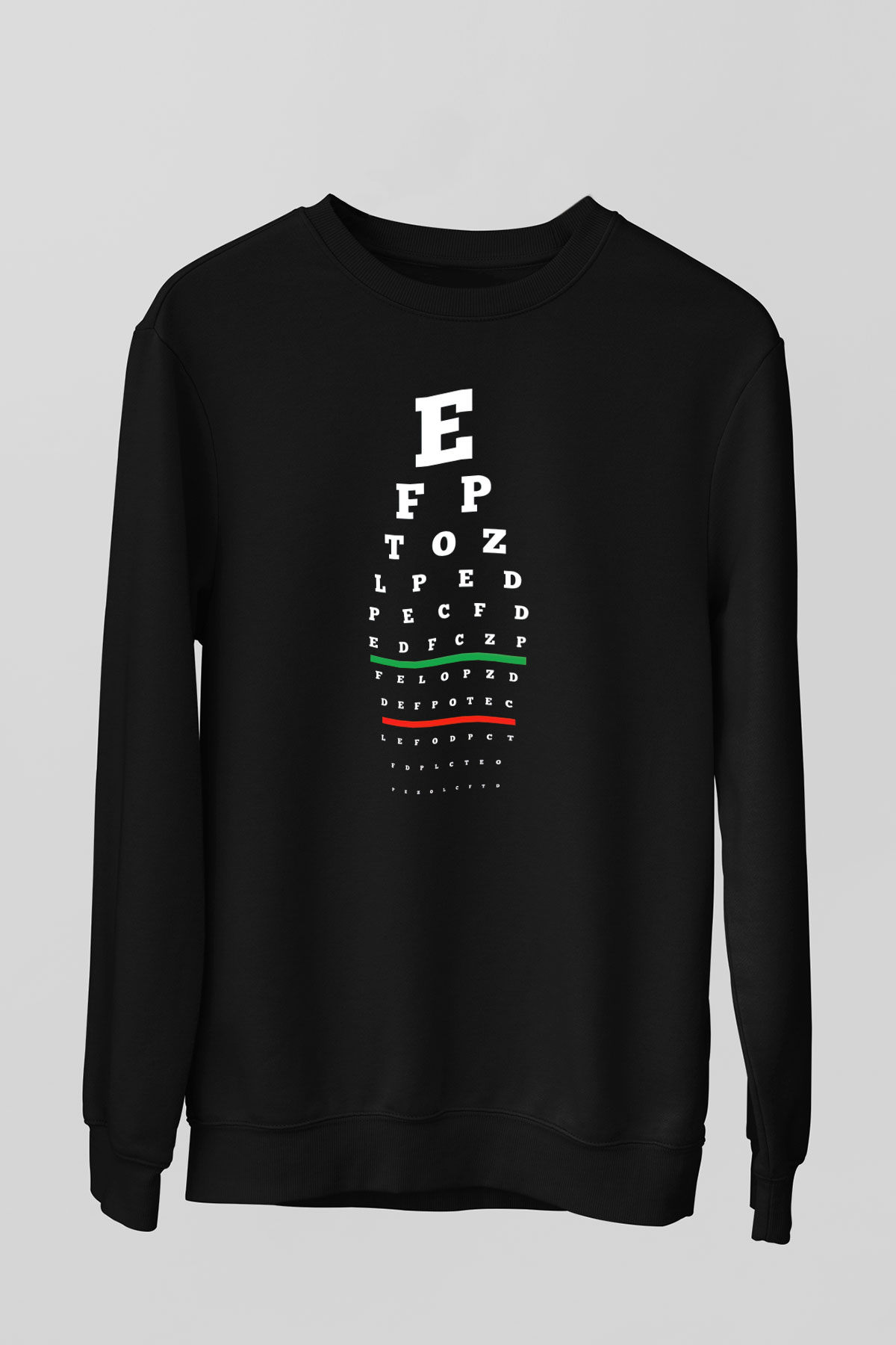 Gözlükçü Siyah Unisex Sweatshirt