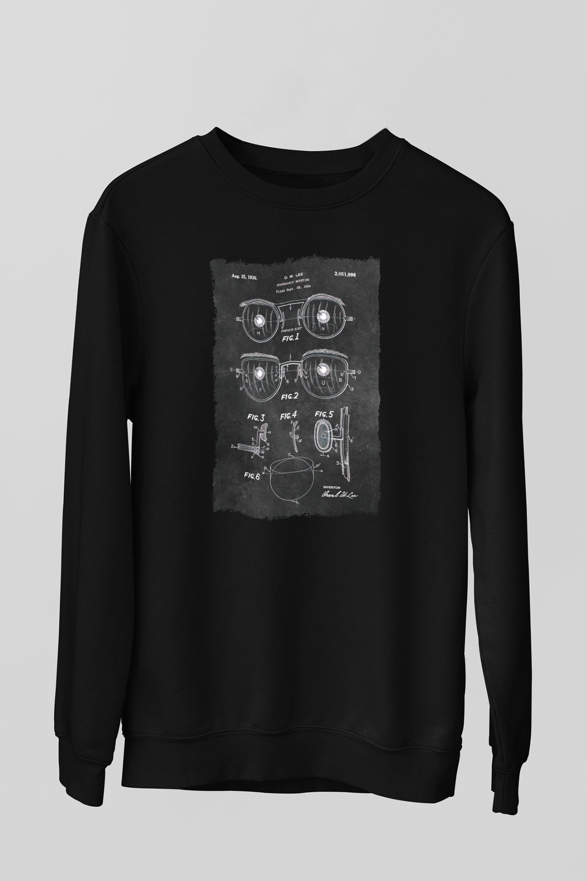 Gözlükçü Siyah Unisex Sweatshirt