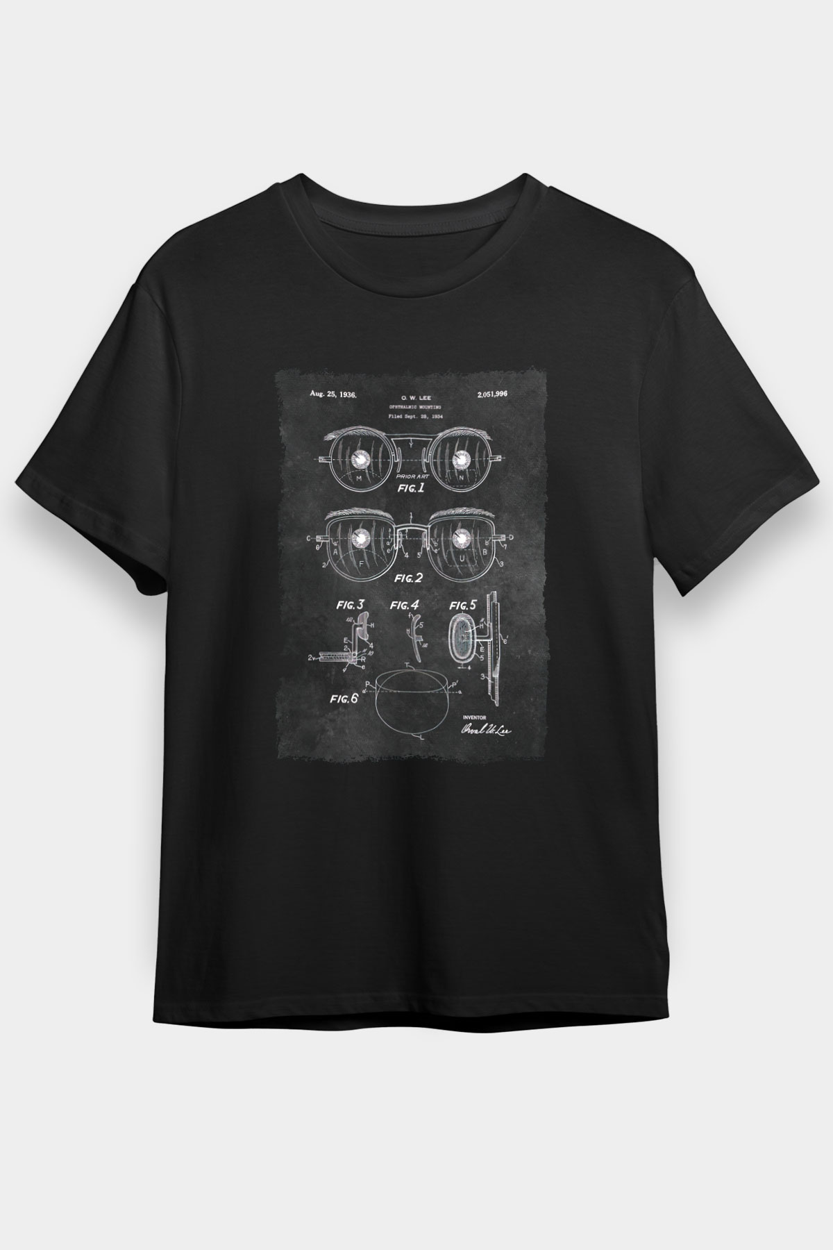 Gözlükçü Siyah Unisex Tişört T-Shirt - TişörtFabrikası