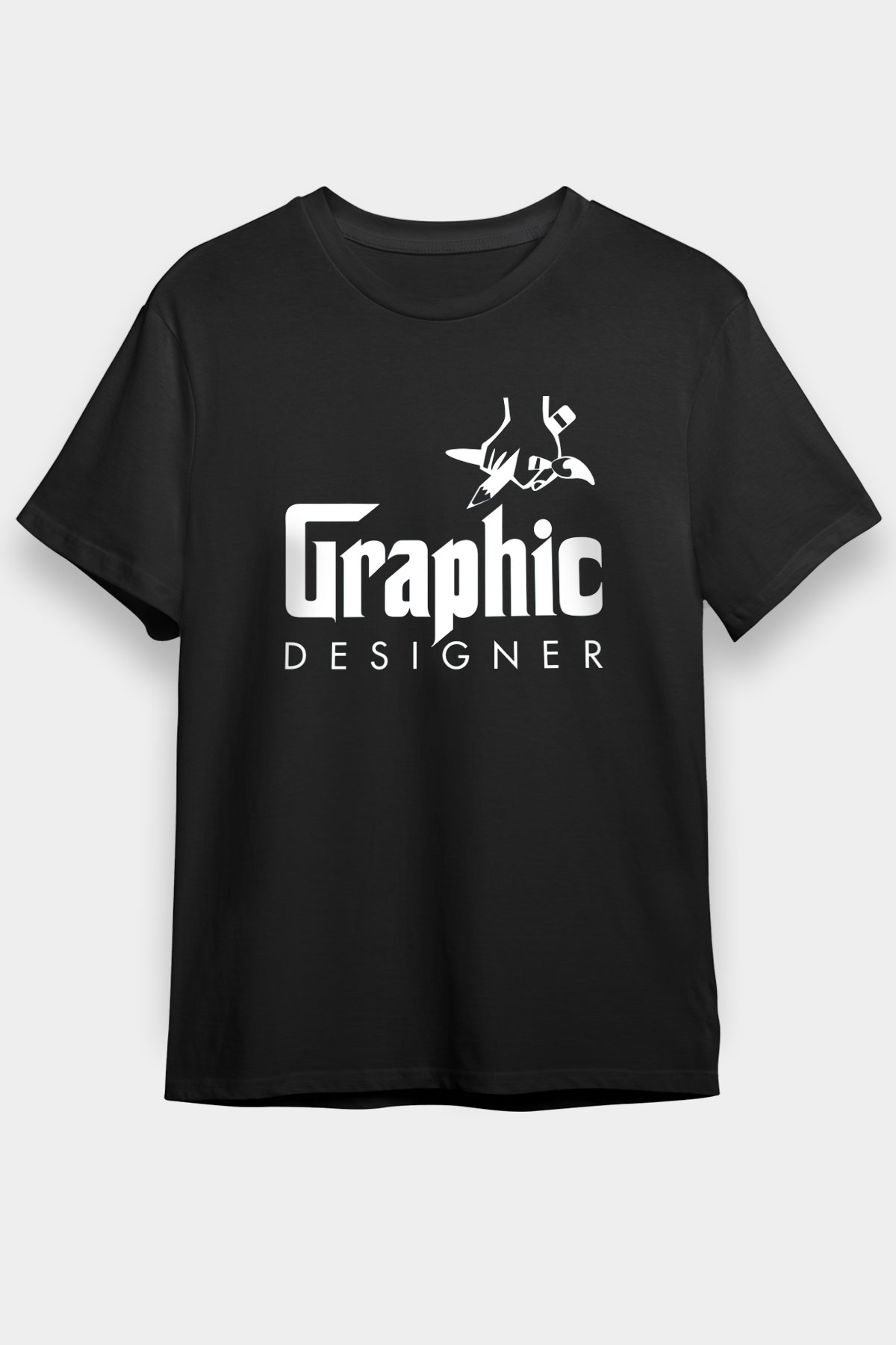 Grafiker Siyah Unisex Tişört T-Shirt - TişörtFabrikası